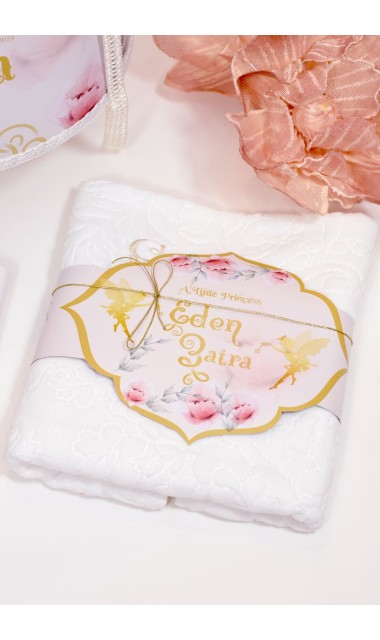 Trusou botez brodat pentru fetite personalizat cu licurici si clopotei, Gradina secreta 1